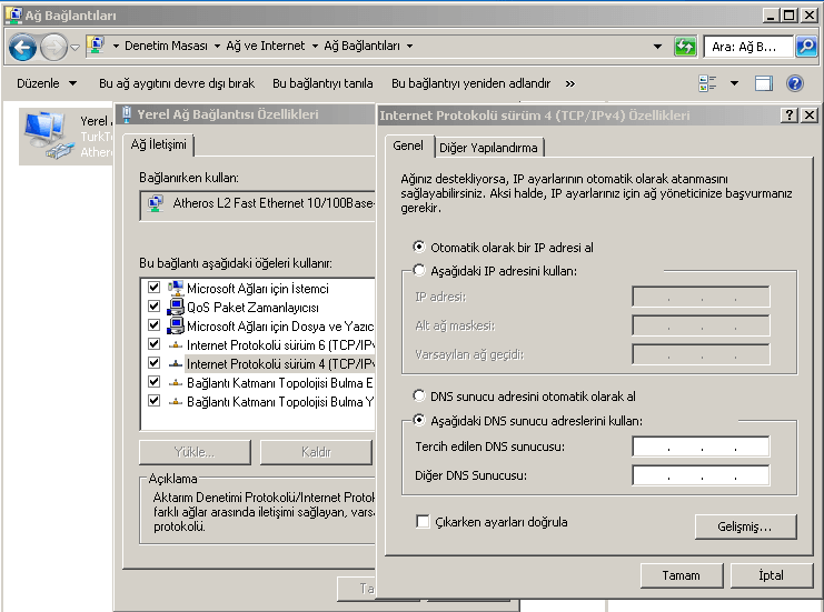 En Hızlı DNS Ayarları